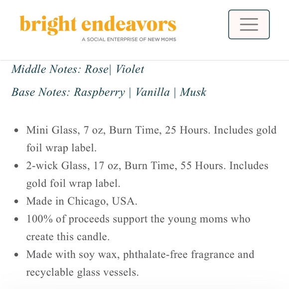 4oz.  pomegranate and champagne scented candle made by young moms in Chicago!!! - Picture 7 of 11